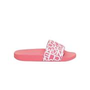 Moncler Rosa Jeanne Slides med Logo Pink, Dam