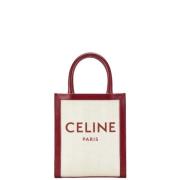 Celine Vintage Pre-owned Canvas handvskor Red, Dam