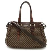 Celine Vintage Pre-owned Canvas axelremsvskor Brown, Dam