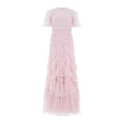 Needle & Thread Rosa Volang Marilla Maxi Klänning Pink, Dam