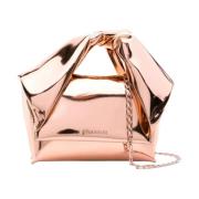 JW Anderson Metallisk Liten Twister Väska Pink, Dam