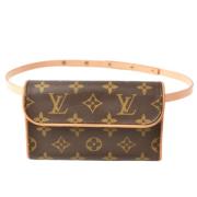 Louis Vuitton Vintage Pre-owned Canvas axelremsvskor Brown, Dam