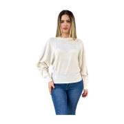 Emma&Gaia Round-neck Knitwear White, Dam