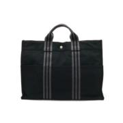 Hermès Vintage Pre-owned Canvas handvskor Black, Dam