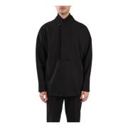 Hevo V-ringad viskos sweatshirt oversized stil Black, Herr