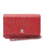 Chanel Vintage Pre-owned Laeder crossbodyvskor Red, Dam