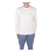 Guess Vit Logo Front Sweater White, Herr