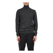 Hugo Boss Räfflad ull turtleneck slim fit tröja Black, Herr