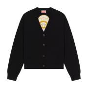 Kenzo Svart Tiger Academy Cardigan Black, Dam