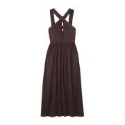 Max Mara Brun midi klänning Stelvio stil Brown, Dam