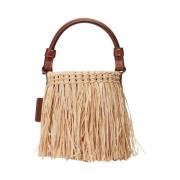 Ralph Lauren Raffia Small Lucey Bucket Väska Beige, Dam