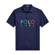 Ralph Lauren Marinblå polotröja med logotyp Regular Fit Blue, Herr