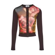 Jean Paul Gaultier Brun Ros Kofta Mesh Stil Brown, Dam