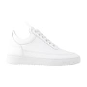 Filling Pieces Vita lädersneakers Klassisk stil White, Herr