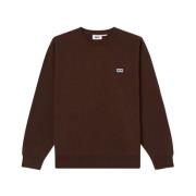 Obey Etablerade Works Eyes Crew Fleece Brown, Herr