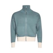 Rhude Sportig Zip-Up Track Jacket Ivory/Sage Blue, Herr