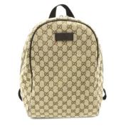 Gucci Vintage Pre-owned Canvas ryggsckar Beige, Dam