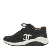 Chanel Vintage Pre-owned Tyg sneakers Black, Dam