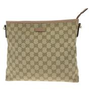 Gucci Vintage Pre-owned Canvas crossbodyvskor Beige, Dam