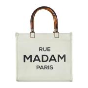 Rue Madam Vit Mini Toteväska Beige, Dam