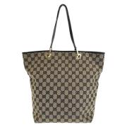 Gucci Vintage Pre-owned Canvas totevskor Beige, Dam