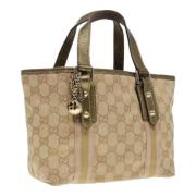 Gucci Vintage Pre-owned Canvas handvskor Beige, Dam