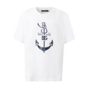 Dolce & Gabbana Marina Print T-shirt White, Herr