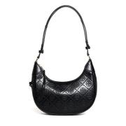 Tory Burch Svart Crescent Läderhandväska Black, Dam