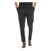 Berwich Retro Chino Byxor med Elastisk Midja Black, Herr