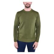 Kangra Ull Crewneck Sweater Green, Herr