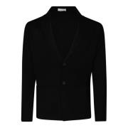 Filippo De Laurentiis Svart Merino Ull Revers Jacka Black, Herr