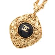 Chanel Vintage Pre-owned Metall halsband Yellow, Dam