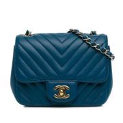 Chanel Vintage Pre-owned Laeder crossbodyvskor Blue, Dam