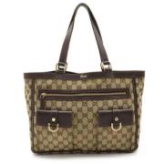 Gucci Vintage Pre-owned Canvas gucci-vskor Beige, Dam