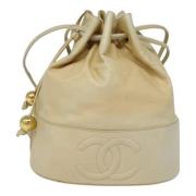 Chanel Vintage Pre-owned Laeder chanel-vskor Beige, Dam