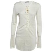 Balmain Pre-owned Pre-owned Tyg toppar White, Dam