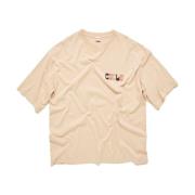 Cycle Logo Print Rundhalsad T-Shirt Beige, Herr