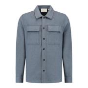 Pure Path Flanell overshirt med bröstfickor Blue, Herr