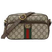 Gucci Vintage Pre-owned Tyg axelremsvskor Beige, Dam