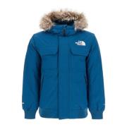 The North Face Väderbeständig Dunbomberjacka med Fuskpäls Blue, Herr