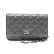 Chanel Vintage Pre-owned Laeder axelremsvskor Black, Dam