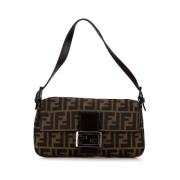 Fendi Vintage Pre-owned Canvas axelremsvskor Brown, Dam