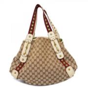 Gucci Vintage Pre-owned Canvas gucci-vskor Beige, Dam