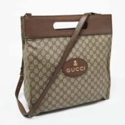 Gucci Vintage Pre-owned Belagd canvas gucci-vskor Beige, Dam