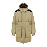 Ciesse Piumini Canada - Lång unisex beige dunjacka 4 fickor med avtagb...