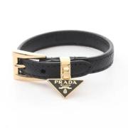 Prada Vintage Pre-owned Laeder armband Black, Dam