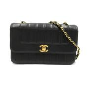 Chanel Vintage Pre-owned Laeder axelremsvskor Black, Dam