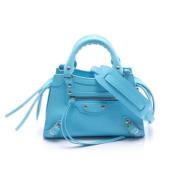 Balenciaga Vintage Pre-owned Laeder handvskor Blue, Dam