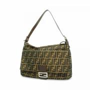 Fendi Vintage Pre-owned Canvas axelremsvskor Brown, Dam