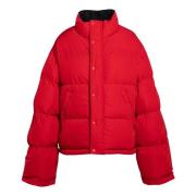 Balenciaga Puffer Jacket Red, Dam